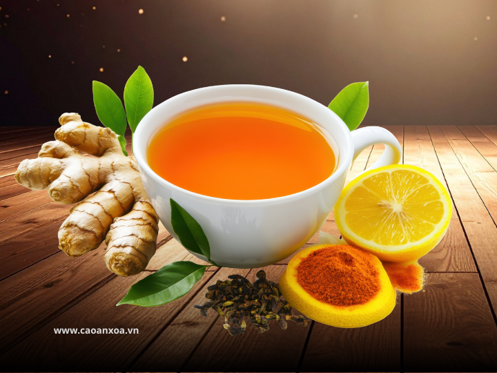 Trà gừng tươi cắt cơn đau nửa đầu ngay tại nhà